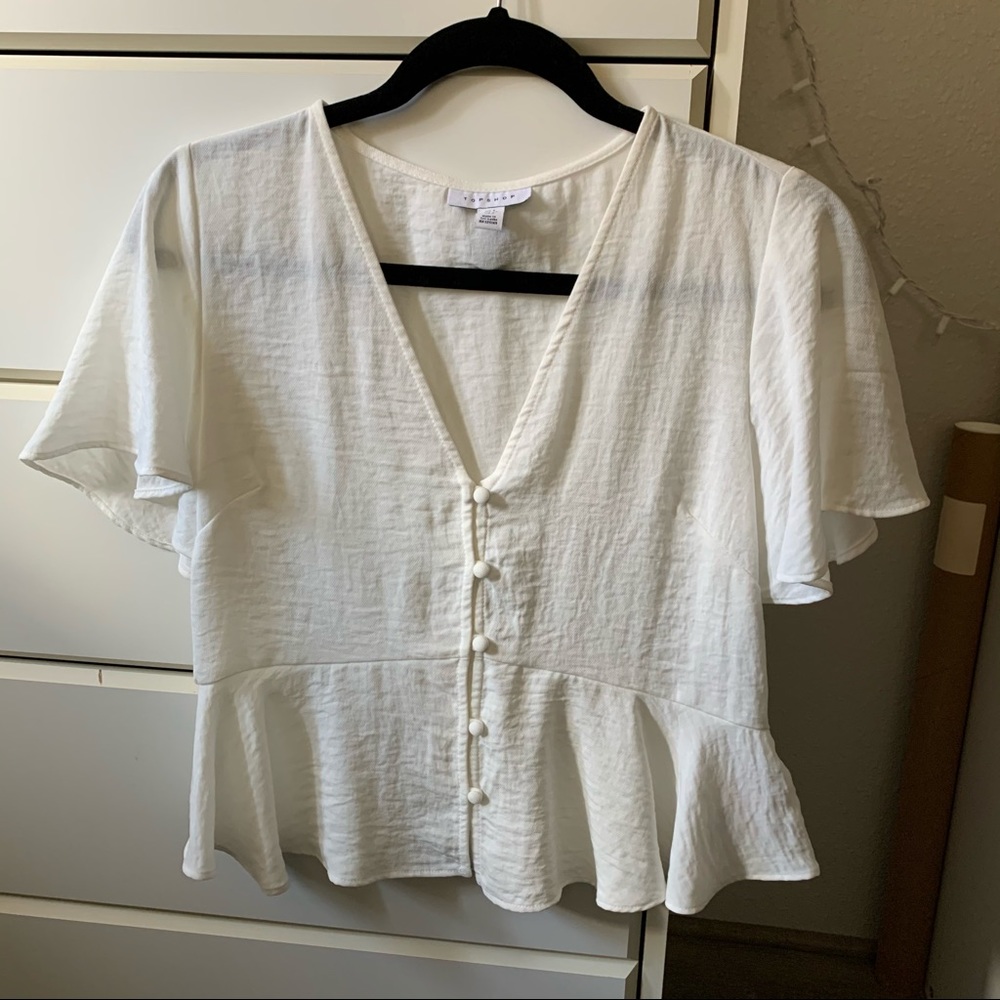 Topshop white blouse
